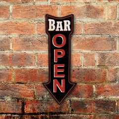 Chapa rústica Flecha Bar Open