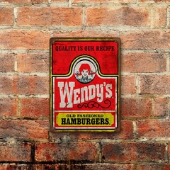 Chapa rústica Hamburguesas Wendy's Burger