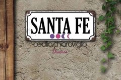 Chapa cartelito: Santa Fe