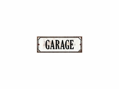 Chapa rústica Cartelito Garage 28x10cm