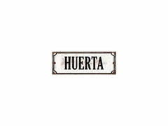 Chapa rústica Cartelito Huerta 28x10cm