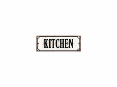 Chapa rústica Cartelito Kitchen 28x10cm
