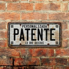 Chapa rústica Patente Personalizable