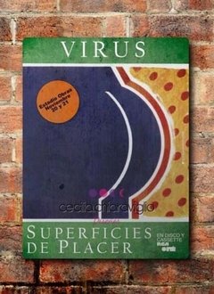 Chapa rústica Virus recital Estadio Obras presentando Superficies de Placer. Año 1987