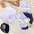 Conjunto Huellitas azules - bodie azul- bandana azul - comprar online