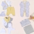 Conjunto Sweetty Bunny maiz+ conjunto blanco+ dos bodies Manga corta+ enterito+ manta+ campera+ babero bandana - comprar online