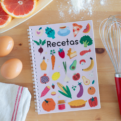 Cuaderno de recetas rosa - comprar online