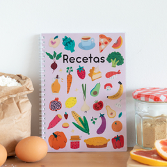Cuaderno de recetas rosa - tienda online
