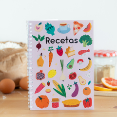 Cuaderno de recetas rosa