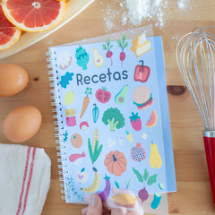 Cuaderno de recetas azul - comprar online
