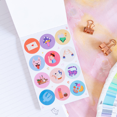Libreta de stickers - Pink Elephant