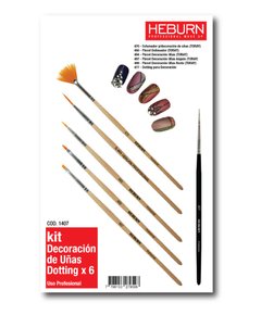 KIT DECORACION DE UÑAS CON DOTTING X 6