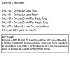 KIT UÑAS DECORACION TORAY x 7 - comprar online