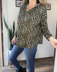 Remeron Con capucha leopardo soft