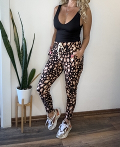 Jogger print caramelo