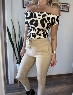 Remera Leopardo strapless - tienda online