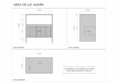 Mesa de luz Jazmin $111.300 EFECT/TRANSF - Alegra Deco & Garden | Alegra tu espacio