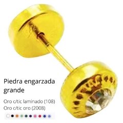 Aro Abridor Lili Modelo 108 Piedra Engarzada Grande Tic Laminado - Cool Time