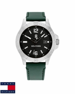 Reloj Tommy Hilfiger Hombre Casual Cuero Verde 1710531