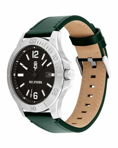 Reloj Tommy Hilfiger Hombre Casual Cuero Verde 1710531 en internet