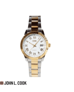 Reloj John L. Cook Unisex Casual Acero Calendario 3662