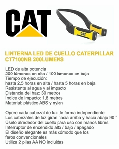 Linterna De Cuello Cat Caterpilar 200 Lumens Ct7100nb