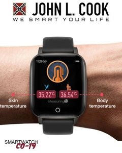 Smartwatch john l cook co19 alerta temperatura cardio - Cool Time