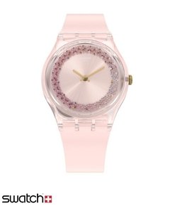 Reloj Swatch Mujer Kwartzy Rosa Gp164 Silicona Sumergible