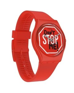 Reloj Swatch Unisex Rojo Dont Stop Me Gr183 Sumergible - comprar online