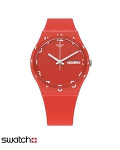 Reloj Swatch Unisex Monthly Drops Gr713 Over Red