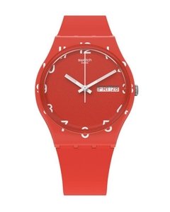 Reloj Swatch Unisex Monthly Drops Gr713 Over Red - comprar online