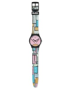Reloj Swatch Mujer Moma Composition In Oval With Color Planes 1 by Piet Mondrian Gz350 - Cool Time