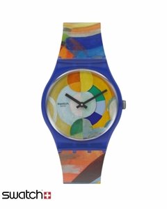 Reloj Swatch Unisex Carousel, By Robert Delaunay GZ712