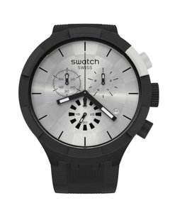 Reloj Swatch Unisex Big Bold Chrono Chequered Silver Sb02b404 - comprar online