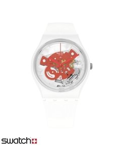 Reloj Swatch Mujer Bioceramic TIME TO RED SMALL SO31W104