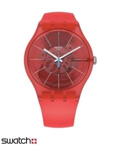 Reloj Swatch Unisex Rojo Bloody Orange Suoo105 Silicona 30 M