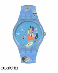 Reloj Swatch Unisex Blue Sky, By Vassily Kandinsky SUOZ342