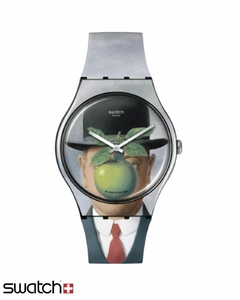 Reloj Swatch Unisex Art Journey 2023 Le Fils De L'homme By Rene Magritte SUOZ350