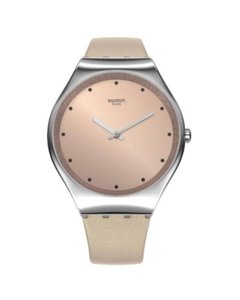 Reloj Swatch Mujer Meta Skin Cuero Syxs128 Sumergible 3 Bar