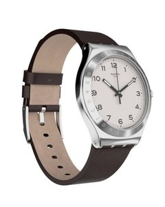 Reloj Swatch Hombre Big Will Yws101 Negro Cuero Sumergible - comprar online