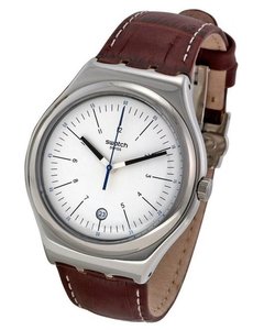 Reloj Swatch Hombre Appia Yws401 Cuero Acero Sumergible - comprar online
