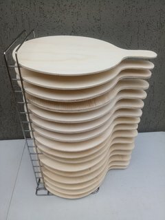 Estante cromada para 10 discos de pizza (usada) - SitedaPizza