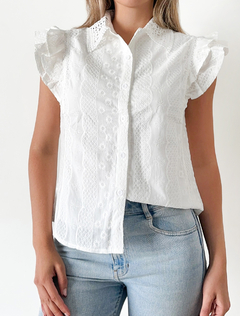 CAMISA ELEONOR BLANCA TALLE L (CON FALLA)