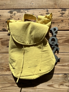 MOCHILA LIENZO AMARILLO LIVIANA en internet