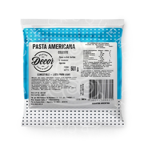 Pasta Americana Celeste 500 g. Decor®