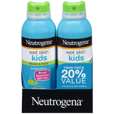 Protetor Solar Neutrogena Wet Skin Kids Spray Spf 70 - 1 UNIDADE