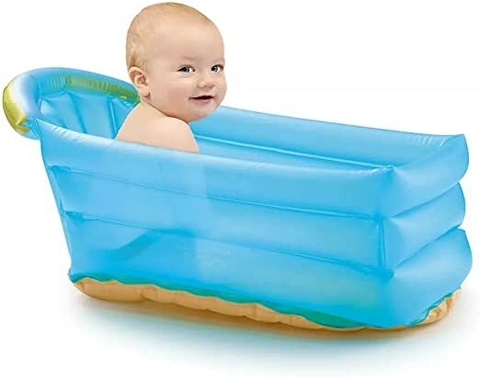 Banheira Inflável Bath Buddy, Multikids Baby, Azul ou Rosa