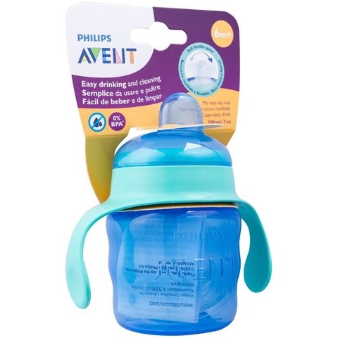 COPO EASY SIP COM ALÇA - 200 ml (6m+ Azul) AVENT