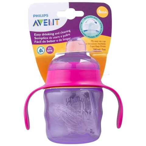 COPO EASY SIP COM ALÇA - 200 ml (6m+ Rosa) AVENT