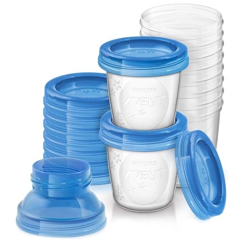 Copo para Armazenamento de Leite Materno e Papinhas Philips Avent - Kit com 10 unidades (180ml)